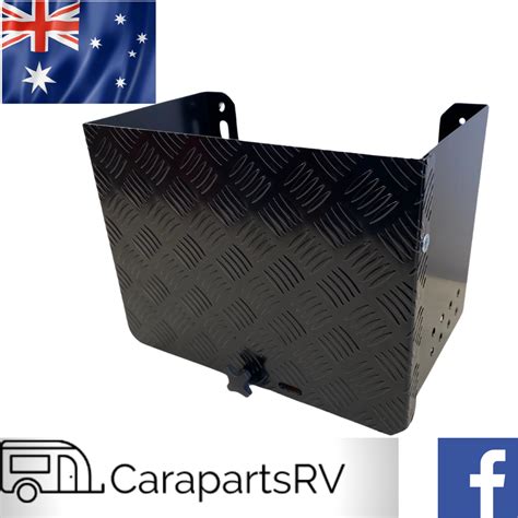 rv battery box metal|caravan battery box chassis mounted.